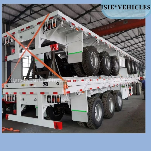 40FT 13m 3Axles Heavy Duty Flatbed Semi Trailer