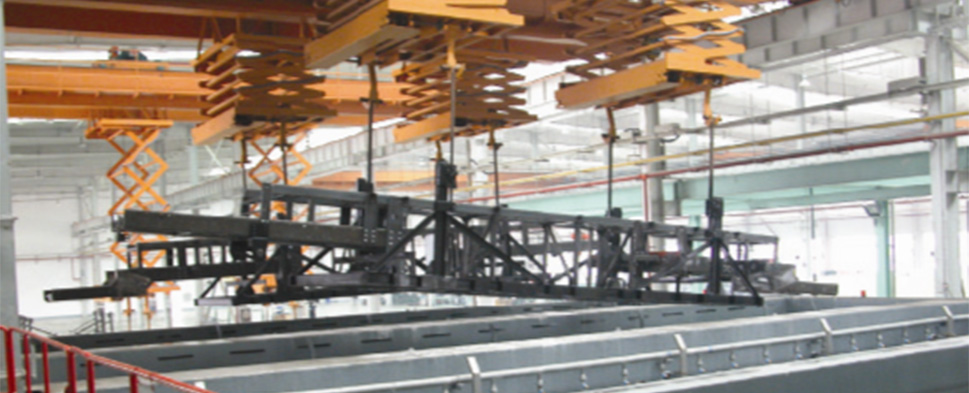 painted process of construction vehicle spare parts