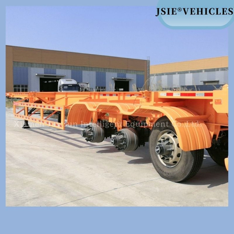 20FT 3 Axles Container Transportation Heavy Duty Skeleton Semi Trailer