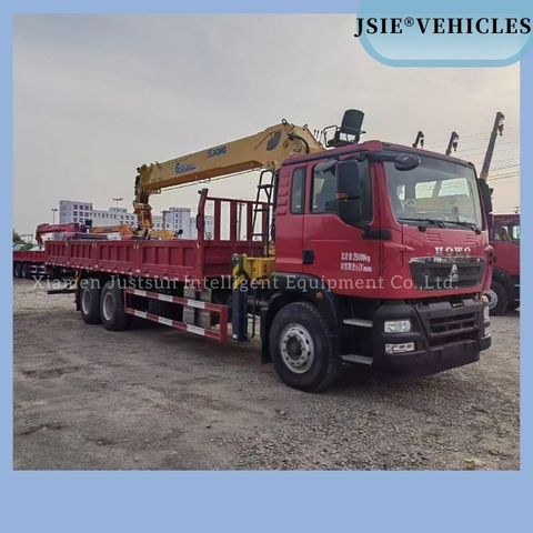 6*4 HOWO Crane Truck with 16t XCMG Lifting Capacity Crane 