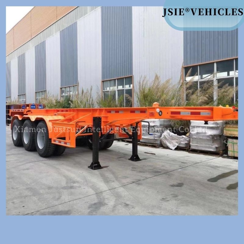 20FT 3 Axles Container Transportation Heavy Duty Skeleton Semi Trailer