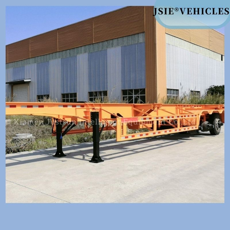 20FT 3 Axles Container Transportation Heavy Duty Skeleton Semi Trailer