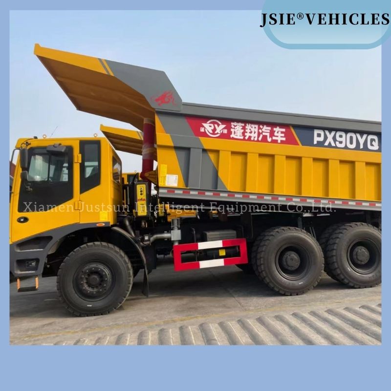 Heavy equipment operating on a rugged construction site